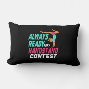 Gymnastics Ready For A Handstand Contest Lumbar Cushion