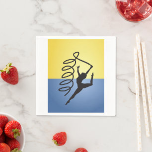 Gymnastics Ribbon Routine Paper Napkins