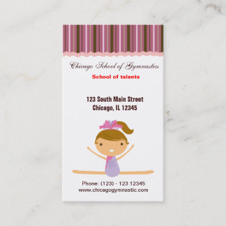 Gymnastics School Business Card