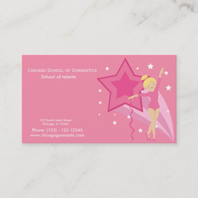 Gymnastics School Business Card (Front)