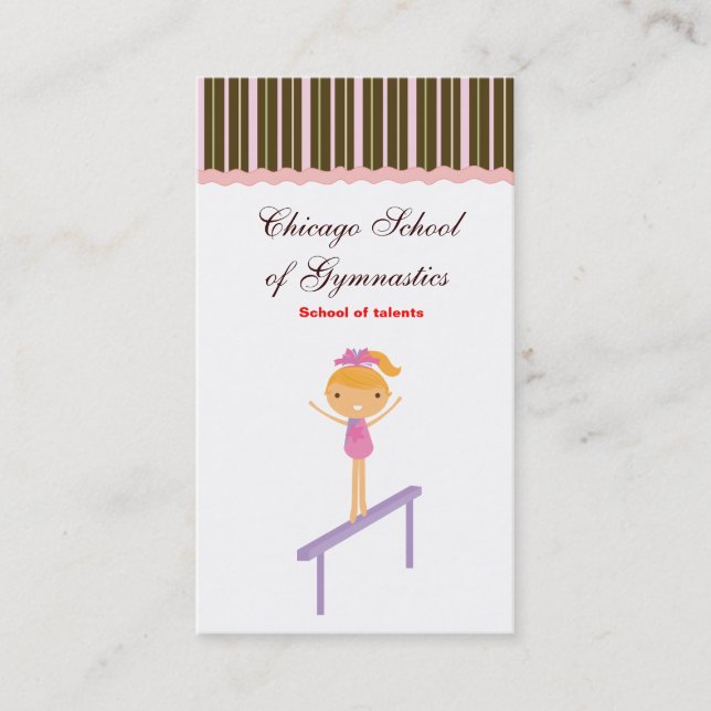 Gymnastics School Business Card (Front)