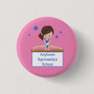 Gymnastics School Class Academy Custom   3 Cm Round Badge