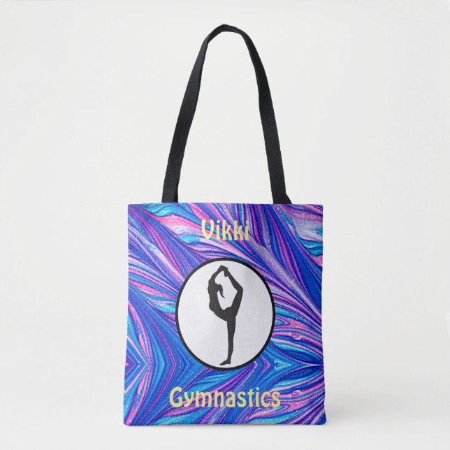 Gymnastics Scorpion Metallic Swirls Tote Bag (Front)