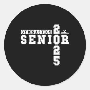 Gymnastics Senior Night Gymnastics Senior 2025 Gra Classic Round Sticker