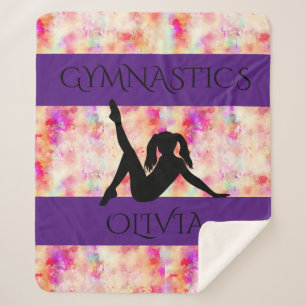 GYMNASTICS SHERPA BLANKET. Personalised name. Blanket