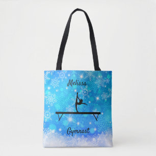 Gymnastics Snowflake Balance Beam Tote Bag