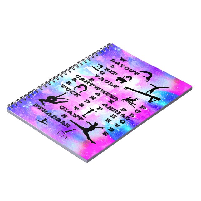 Gymnastics Spiral Photo Notebook for Girls (Left Side)