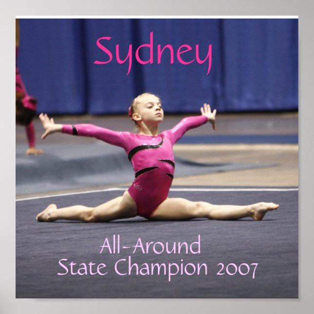 Gymnastics Splits Poster (Front)