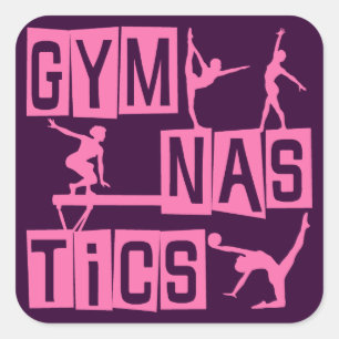 Gymnastics Square Sticker