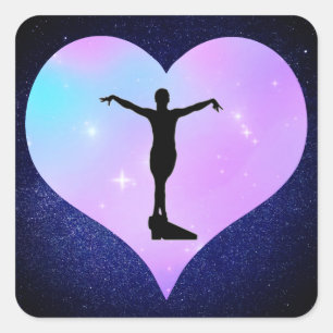 Gymnastics square sticker