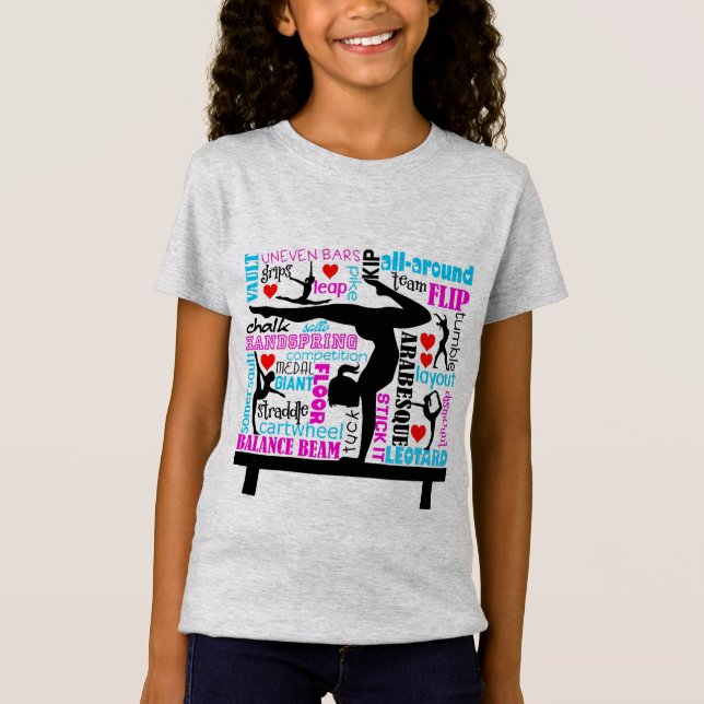 Gymnastics Subway Art Design T-Shirt (Front)