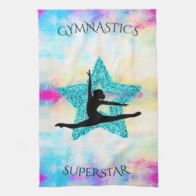 Gymnastics Superstar   Tea Towel (Vertical)