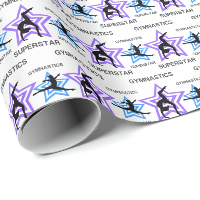Gymnastics Superstar Wrapping Paper (Roll Corner)