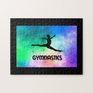 Gymnastics Switch Leap Watercolor Jigsaw Puzzle