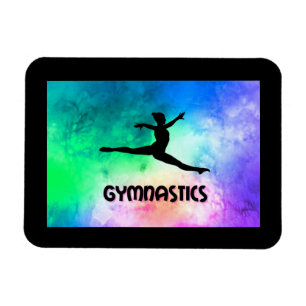 Gymnastics Switch Leap Watercolor Magnet