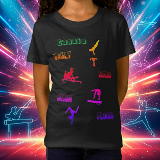Gymnastics T-Shirt - Vault, Bars, Beam, Floor
