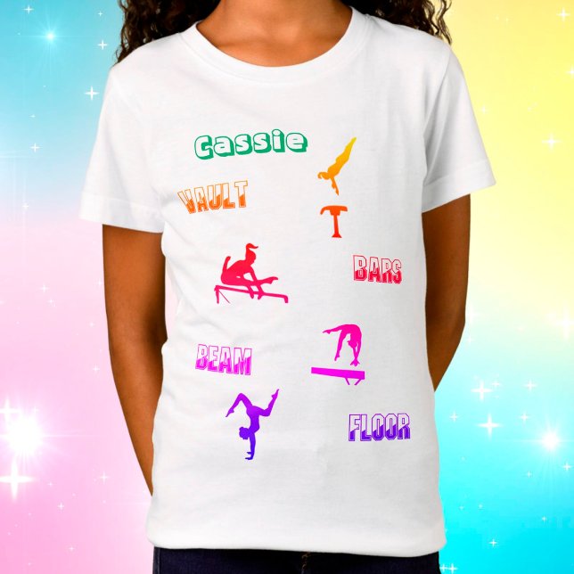 Gymnastics T-Shirt - Vault, Bars, Beam, Floor (Creator Uploaded)