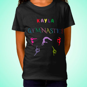 GYMNASTICS T-SHIRT WITH GYMNAST PERSONALIZED.