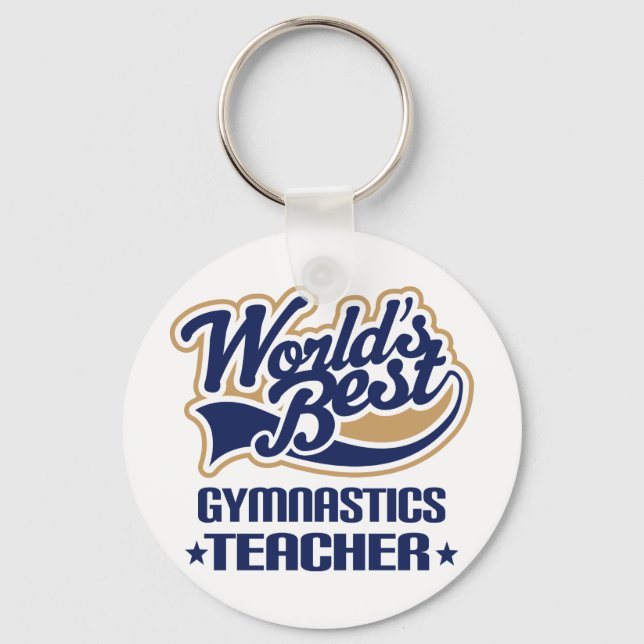 Gymnastics Teacher Gift Key Ring (Front)