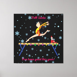 Gymnastics Tell Santa I've Been Good This Year  Canvas Print