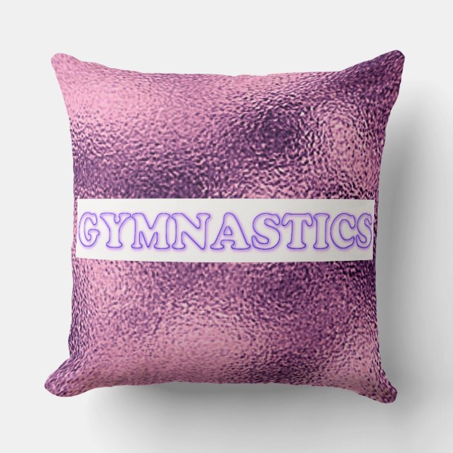 Gymnastics throw pillow. cushion (Front)