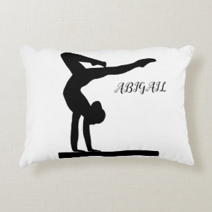 GYMNASTICS THROW PILLOW PERSONALIZED.