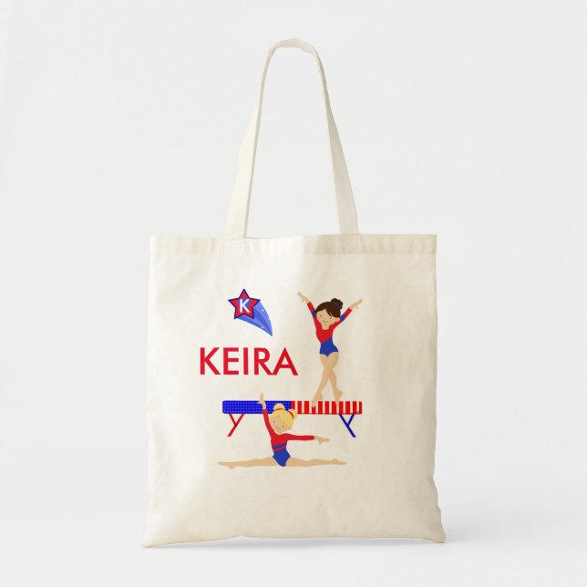 Gymnastics tote bag - red, white, blue (Front)