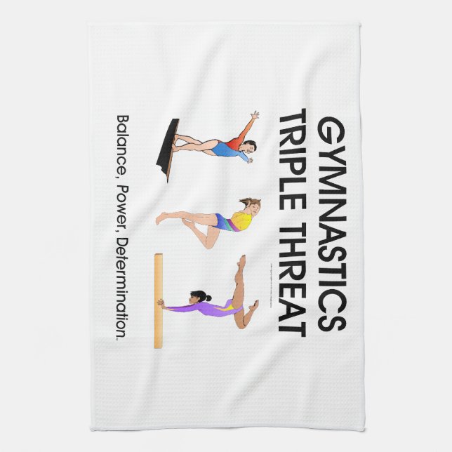 Gymnastics Triple Threat Tea Towel (Vertical)