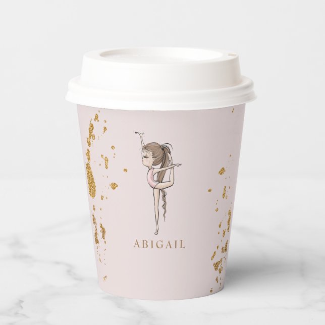 Gymnastics Tumble & Twirl Birthday Party Paper Cups (Front)