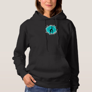 Gymnastics Turquoise Aqua Blue Gymnasts Handstand  Hoodie