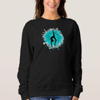 Gymnastics Turquoise Aqua Blue Gymnasts Handstand Sweatshirt