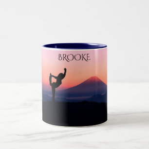 Gymnastics two toned personalized coffee mug. Two-Tone coffee mug