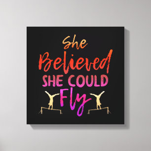 Gymnastics Uneven Bars - Believed She Could Fly Canvas Print