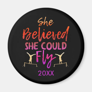 Gymnastics Uneven Bars - Believed She Could Fly Magnet
