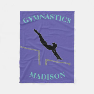 Gymnastics Uneven Bars Custom Girls Fleece Blanket