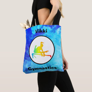 Gymnastics Uneven Bars Watercolor Tote Bag