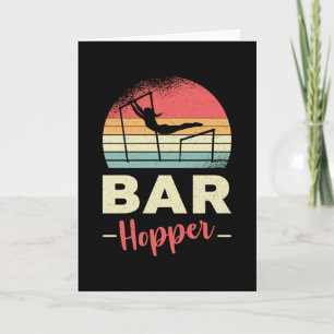 Gymnastics Unven Bar Hopper Acrobat Retro Gymnast Card