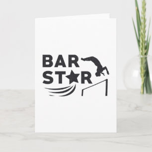Gymnastics Unven Bar Star Acrobat Beam Gymnast Card
