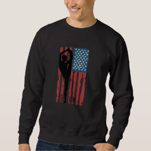 Gymnastics Usa Flag Gymnast Mum Dad Parent Gymnast Sweatshirt