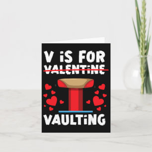Gymnastics Valentines Day V Is For Valentine Vault Card