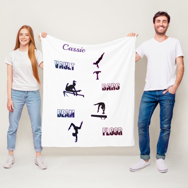 Gymnastics Vault, Bars, Beam, Floor Fleece Blanket (In Situ)