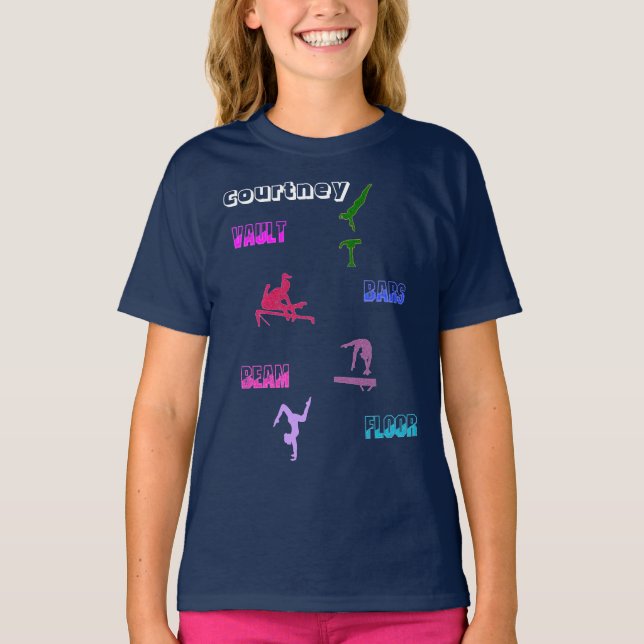 Gymnastics Vault, Bars, Beam, Floor T-Shirt (Front)