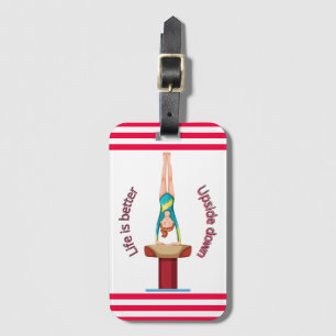 Gymnastics Vault Life Is Better Upside Down        Luggage Tag