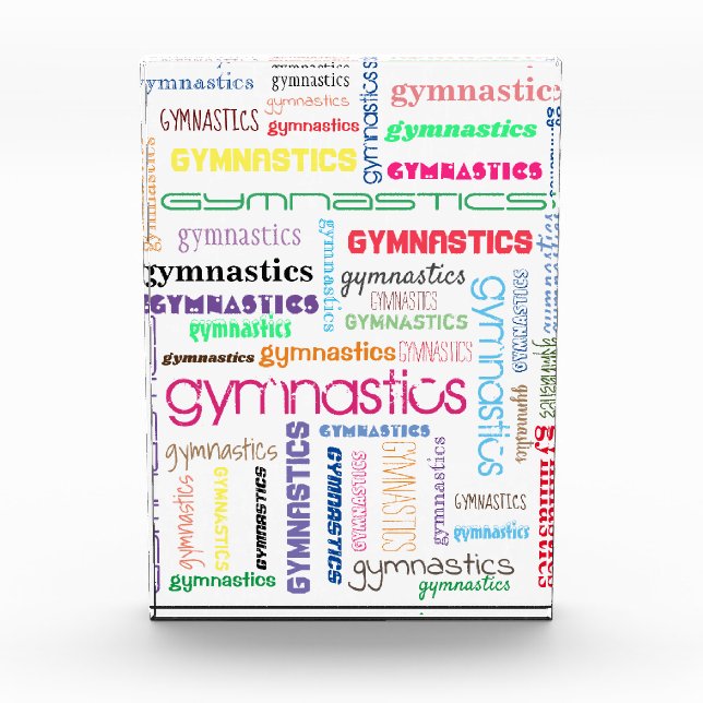 Gymnastics Word Art Photo Block (Front)