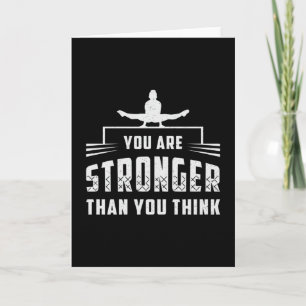 Gymnastics You Are Stronger Bars Beam Gymnast Card