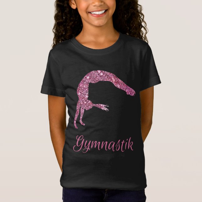 Gymnastik (German) Pink Shimmer T-Shirt (Front)