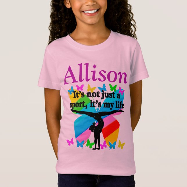 GYMNAST'S GOALS AND DREAMS PERSONALIZED T SHIRT (Front)
