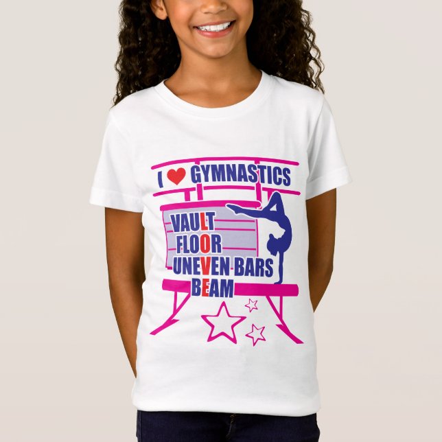 Gymnast's  -  I Love Gymnastics T-Shirt (Front)