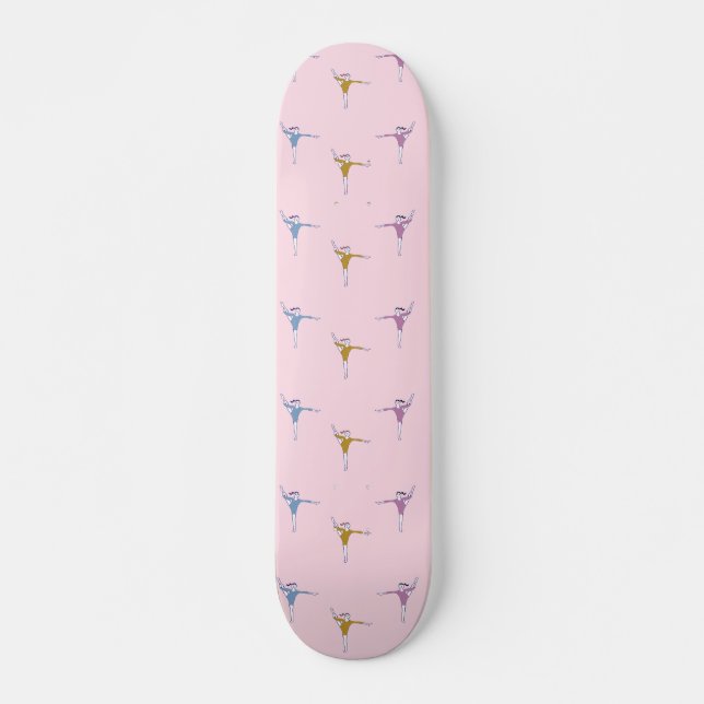 gymnasts on pink skateboard (Front)