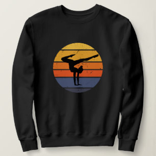  Gymnasts Retro Sunset Girls Gymnastics Sweatshirt